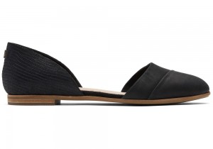 Dámské Boty pro Ploché Nohy Toms Jutti D'Orsay Embossed Černé | 2194QZUPI