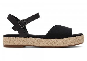 Dámské Espadrilky Toms Abby Flatform Černé | 3685GHYXE