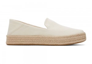 Dámské Espadrilky Toms Carolina Twill Béžový | 2147ZGLQH