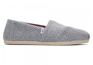 Dámské Espadrilky Toms Herringbone Šedé | 2784TUFPI