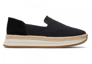 Dámské Espadrilky Toms Jocelyn Textilní Černé | 5976BYXRP