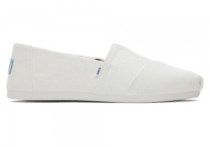 Dámské Espadrilky Toms Recycled Bavlněné Platene Bílé | 3269KVFWN