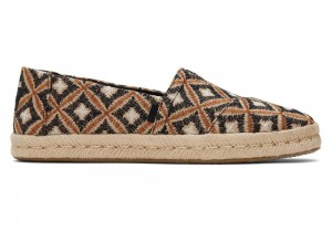 Dámské Espadrilky Toms Rope 2.0 Geometric Černé | 0897MNQXL