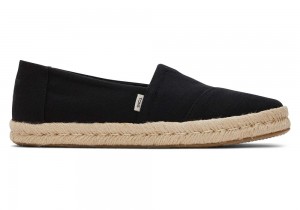 Dámské Espadrilky Toms Rope 2.0 Recycled Bavlněné Černé | 4672XPFTY