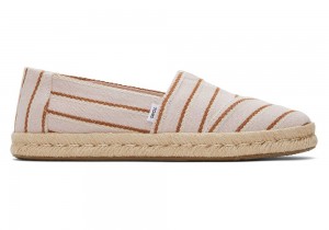 Dámské Espadrilky Toms Rope 2.0 Stripes Růžové | 6784CNEIZ