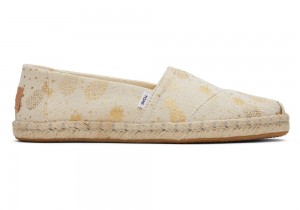 Dámské Espadrilky Toms Rope Zlaté | 3279EOGPQ