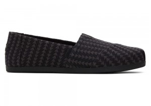 Dámské Espadrilky Toms Triangle Woven Černé | 7362DEIJW