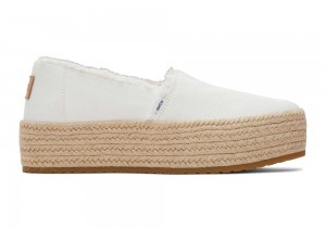 Dámské Espadrilky Toms Valencia Platene Platformy Bílé | 0623BRPZY