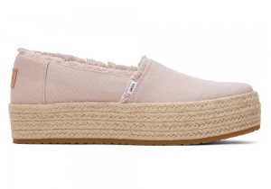 Dámské Espadrilky Toms Valencia Platene Platformy Růžové | 8724IOXGA