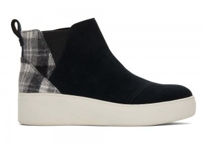 Dámské Slip On Tenisky Toms Jamie Plaid Černé | 9543IKCAT