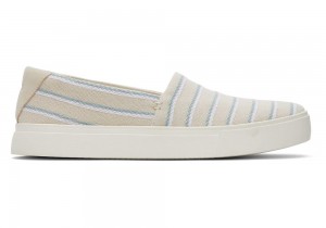 Dámské Slip On Tenisky Toms Kameron Stripes Černé | 3485IWVMN