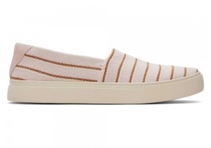 Dámské Slip On Tenisky Toms Kameron Stripes Růžové | 5438KAXIE