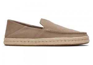 Pánské Espadrilky Toms Alonso Taupe Semišové Rope Loafer Tmavě Šedé | 3517VARQS