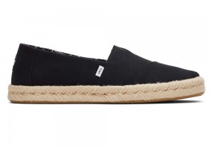 Pánské Espadrilky Toms Recycled Bavlněné Rope 2.0 Černé | 3548OTADP