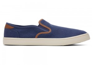 Pánské Slip On Tenisky Toms Baja Syntetická Trim Blankyt | 0935XJNBT