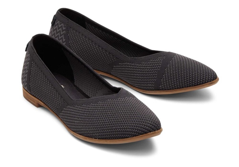 Dámské Boty pro Ploché Nohy Toms Jutti Neat Knit Černé | 3071NOUGJ