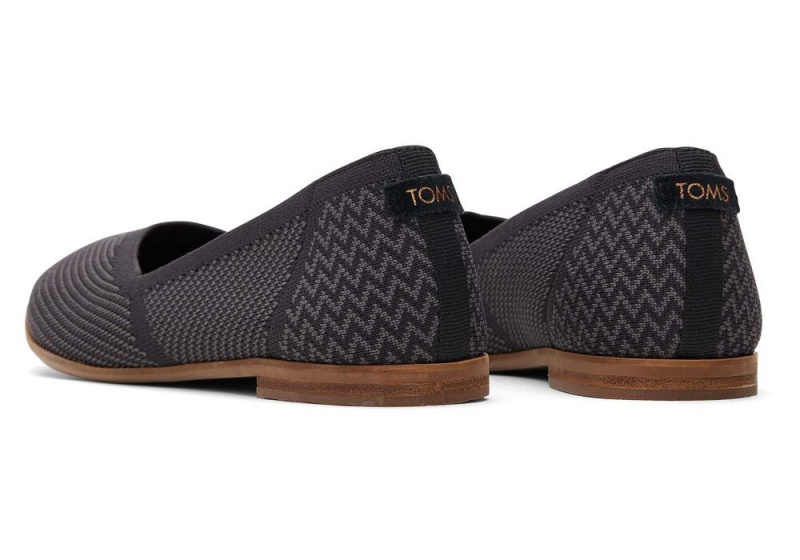 Dámské Boty pro Ploché Nohy Toms Jutti Neat Knit Černé | 3071NOUGJ