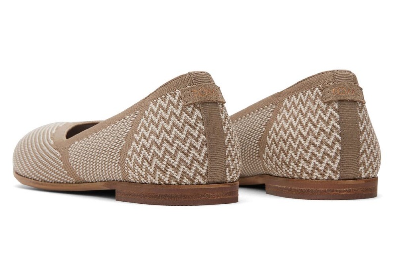 Dámské Boty pro Ploché Nohy Toms Jutti Neat Taupe Knit Tmavě Šedé | 6817HPVGI