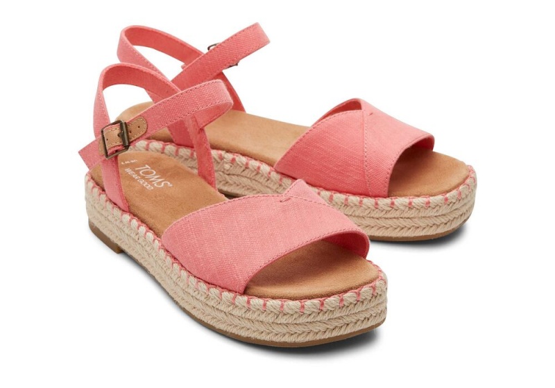 Dámské Espadrilky Toms Abby Flatform Růžové | 5492TYMGZ