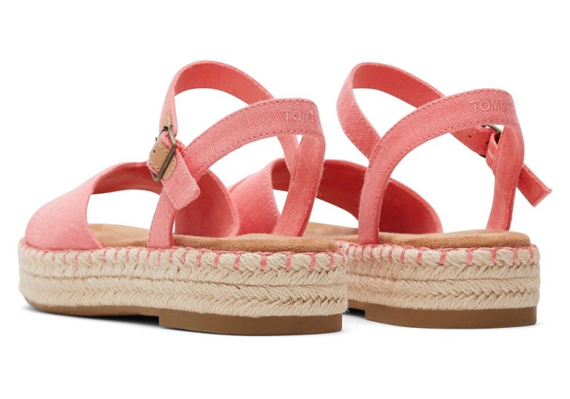 Dámské Espadrilky Toms Abby Flatform Růžové | 5492TYMGZ