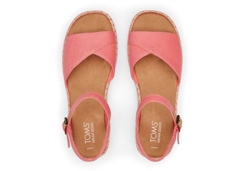 Dámské Espadrilky Toms Abby Flatform Růžové | 5492TYMGZ