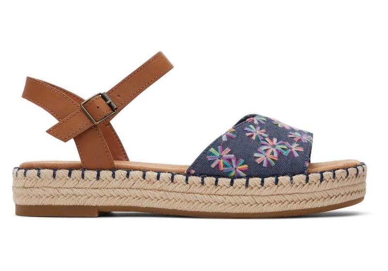 Dámské Espadrilky Toms Abby Flatform Tmavě Blankyt | 6842VSRKF