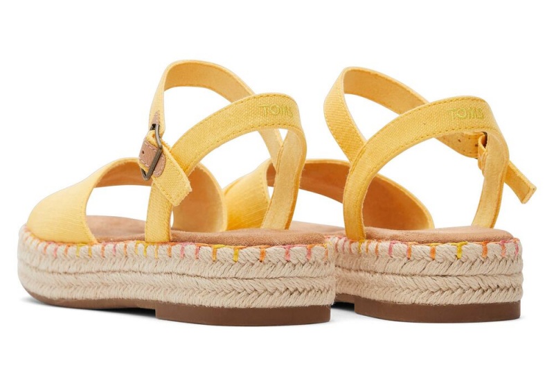 Dámské Espadrilky Toms Abby Flatform Žluté | 4106BAKLN