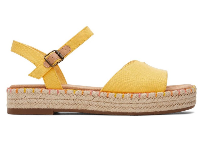 Dámské Espadrilky Toms Abby Flatform Žluté | 4106BAKLN