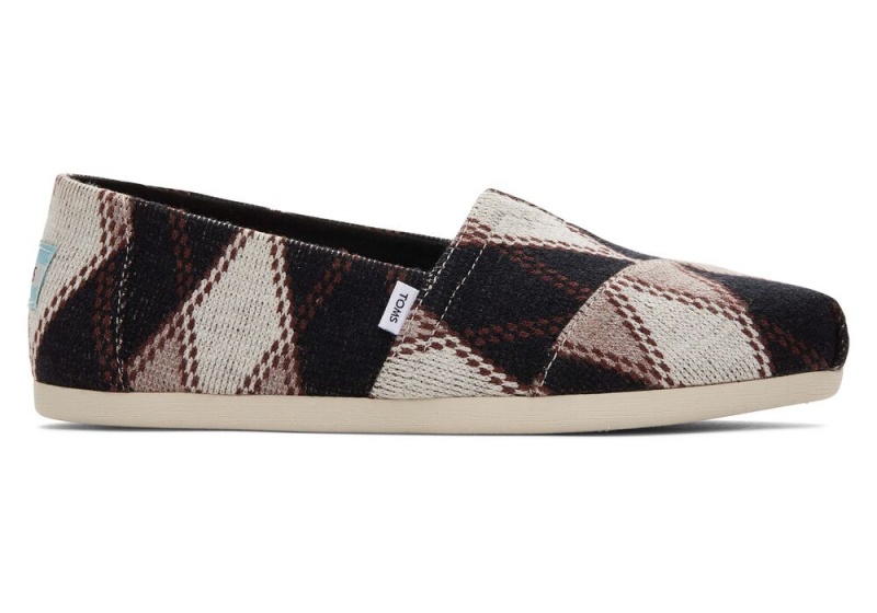 Dámské Espadrilky Toms Argyle Knit Černé | 7104LMBRO