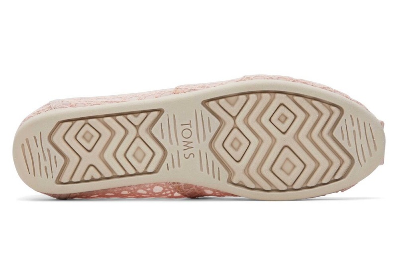 Dámské Espadrilky Toms Ballet Basket Weave Krajkové Růžové | 4325OYJBU