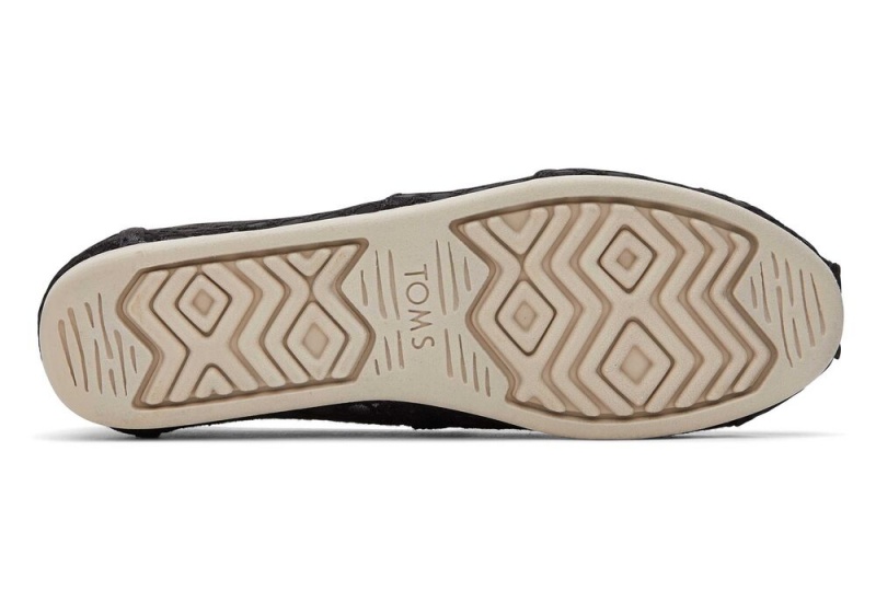 Dámské Espadrilky Toms Basket Weave Krajkové Černé | 6089COLPR