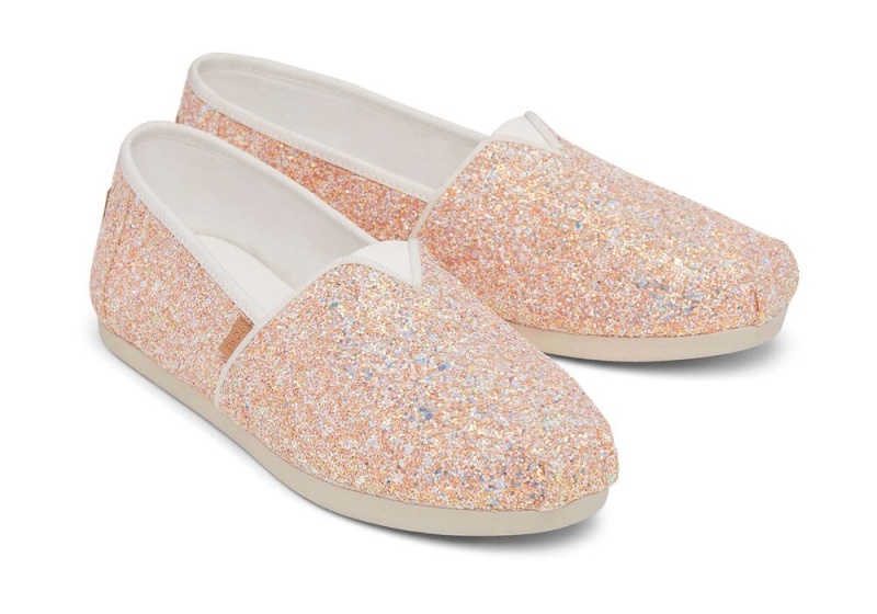 Dámské Espadrilky Toms Beige Tlustý Glitter Béžový | 6187GDRYJ