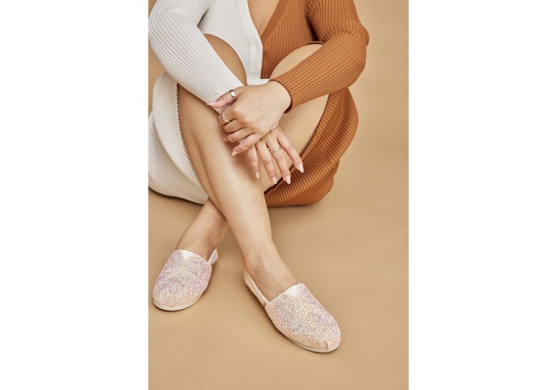 Dámské Espadrilky Toms Beige Tlustý Glitter Béžový | 6187GDRYJ