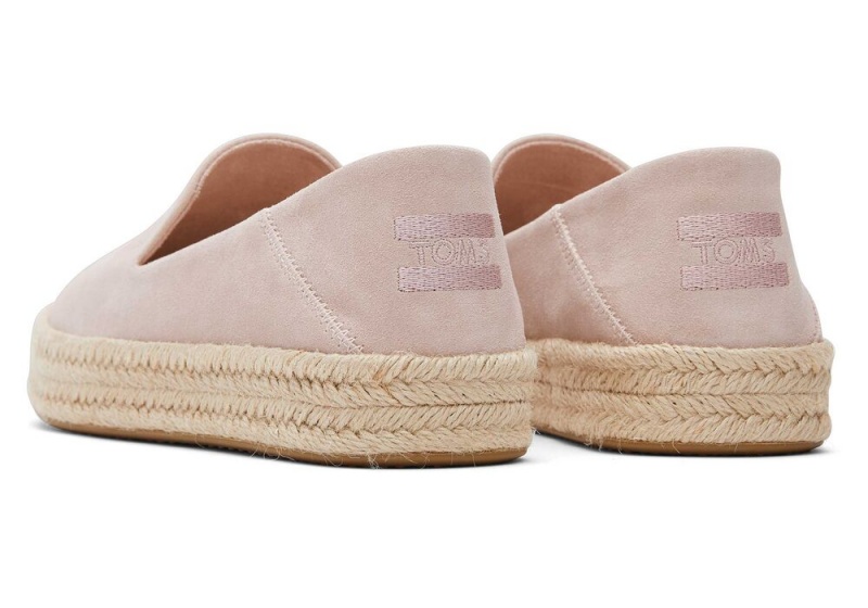 Dámské Espadrilky Toms Carolina Semišové Růžové | 1426SGQZT