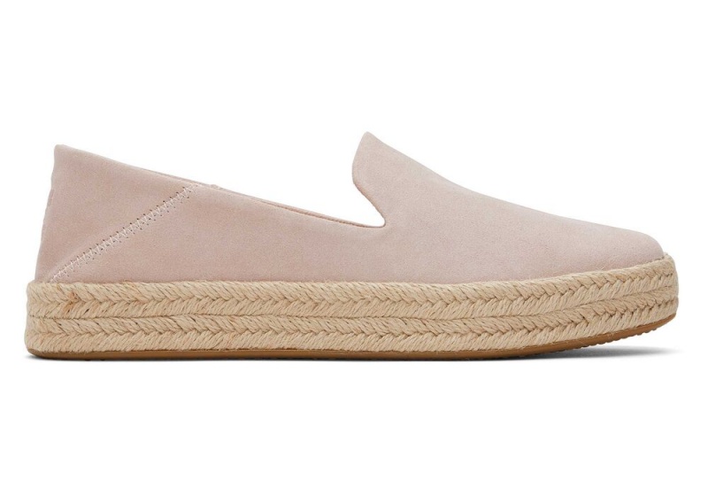 Dámské Espadrilky Toms Carolina Semišové Růžové | 1426SGQZT