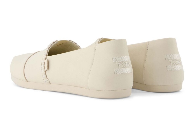 Dámské Espadrilky Toms Cream Læder Bílé Růžové | 8452EKIVB