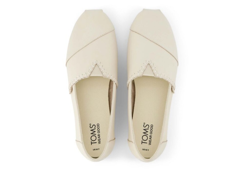 Dámské Espadrilky Toms Cream Læder Bílé Růžové | 8452EKIVB