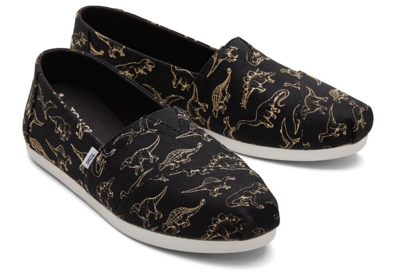 Dámské Espadrilky Toms Dino Černé | 9638OBFWU