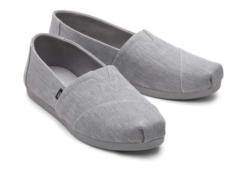 Dámské Espadrilky Toms Distressed Twill Šedé | 8139XEAPC