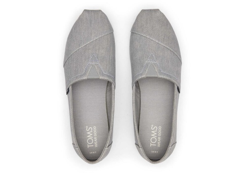 Dámské Espadrilky Toms Distressed Twill Šedé | 8139XEAPC