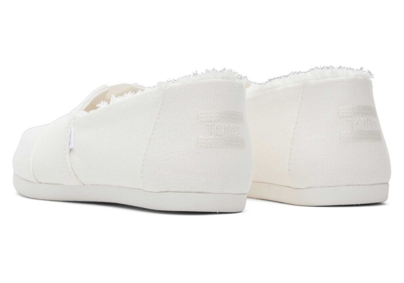 Dámské Espadrilky Toms Fringed Platene Bílé | 0285FPKCB