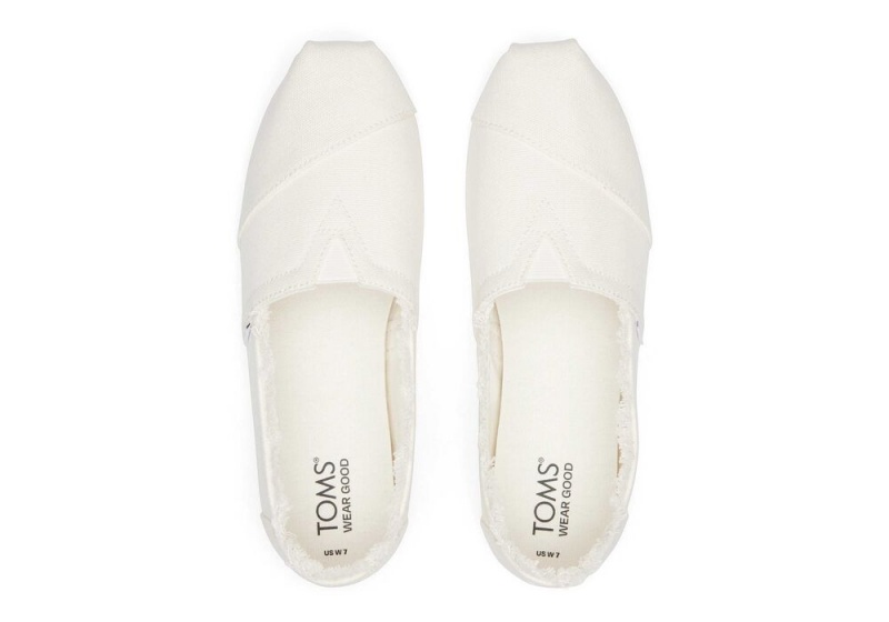 Dámské Espadrilky Toms Fringed Platene Bílé | 0285FPKCB