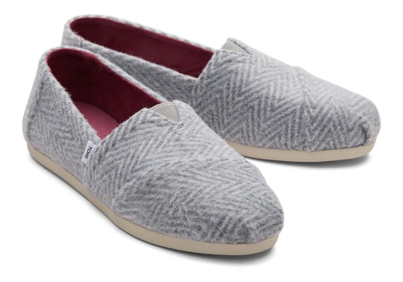 Dámské Espadrilky Toms Herringbone Šedé | 2784TUFPI