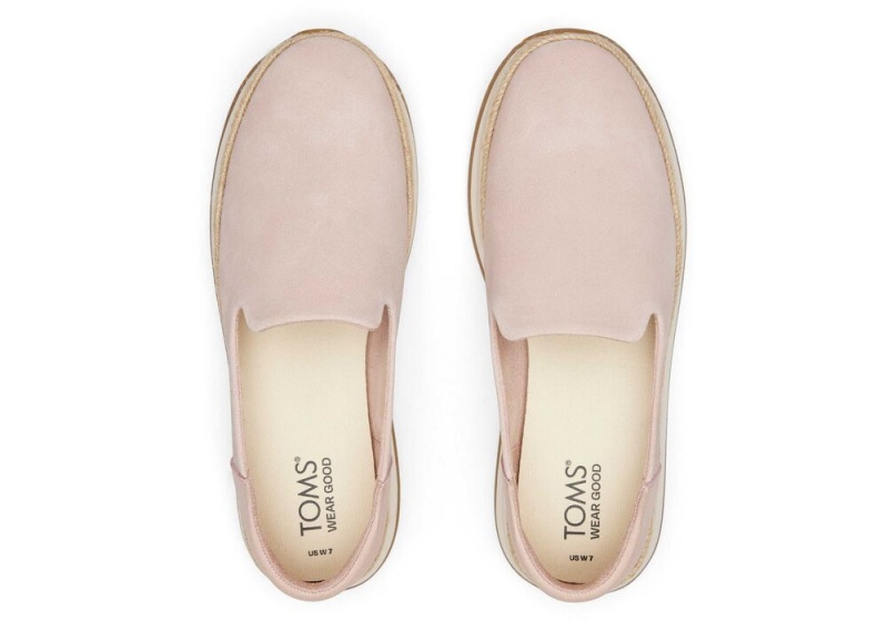 Dámské Espadrilky Toms Jocelyn Semišové Růžové | 0892JMXZY