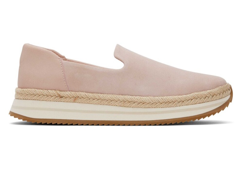 Dámské Espadrilky Toms Jocelyn Semišové Růžové | 0892JMXZY