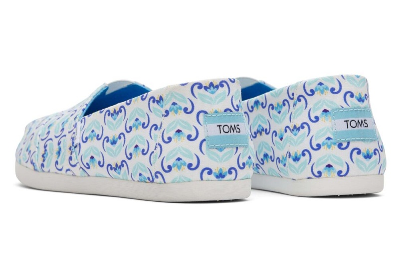 Dámské Espadrilky Toms Mediterranean Flowers Blankyt Tmavě Blankyt | 6412PMYHL