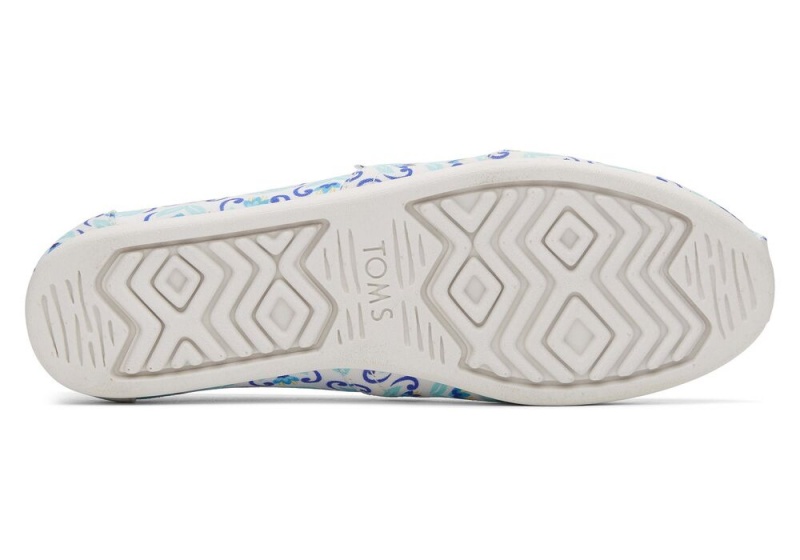 Dámské Espadrilky Toms Mediterranean Flowers Blankyt Tmavě Blankyt | 6412PMYHL