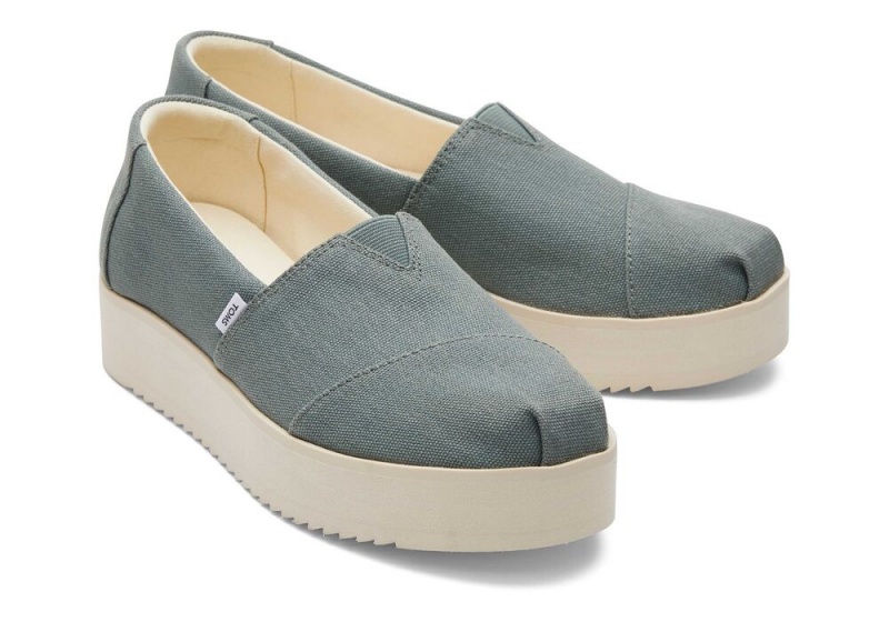 Dámské Espadrilky Toms Midform Zelene | 4965GZUOT