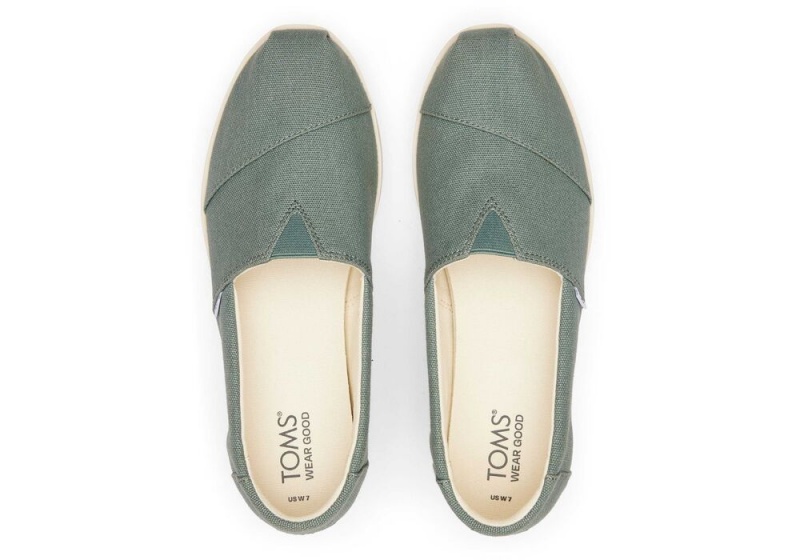 Dámské Espadrilky Toms Midform Zelene | 4965GZUOT