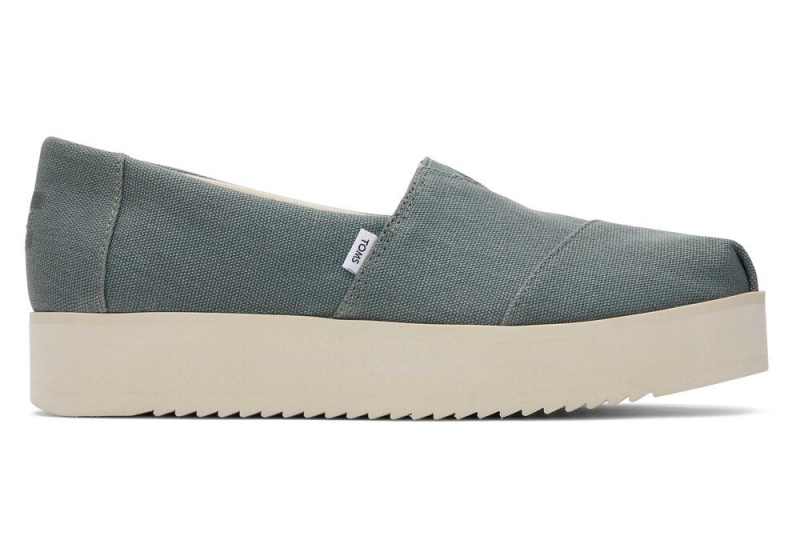 Dámské Espadrilky Toms Midform Zelene | 4965GZUOT